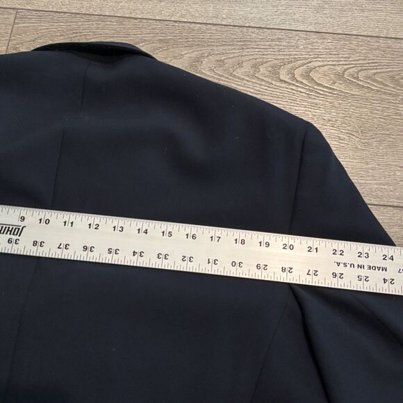 Orvis Blazer Jacket Navy Blue Men’s Size 46 Long Three Button Gold Buttons - Picture 10 of 11